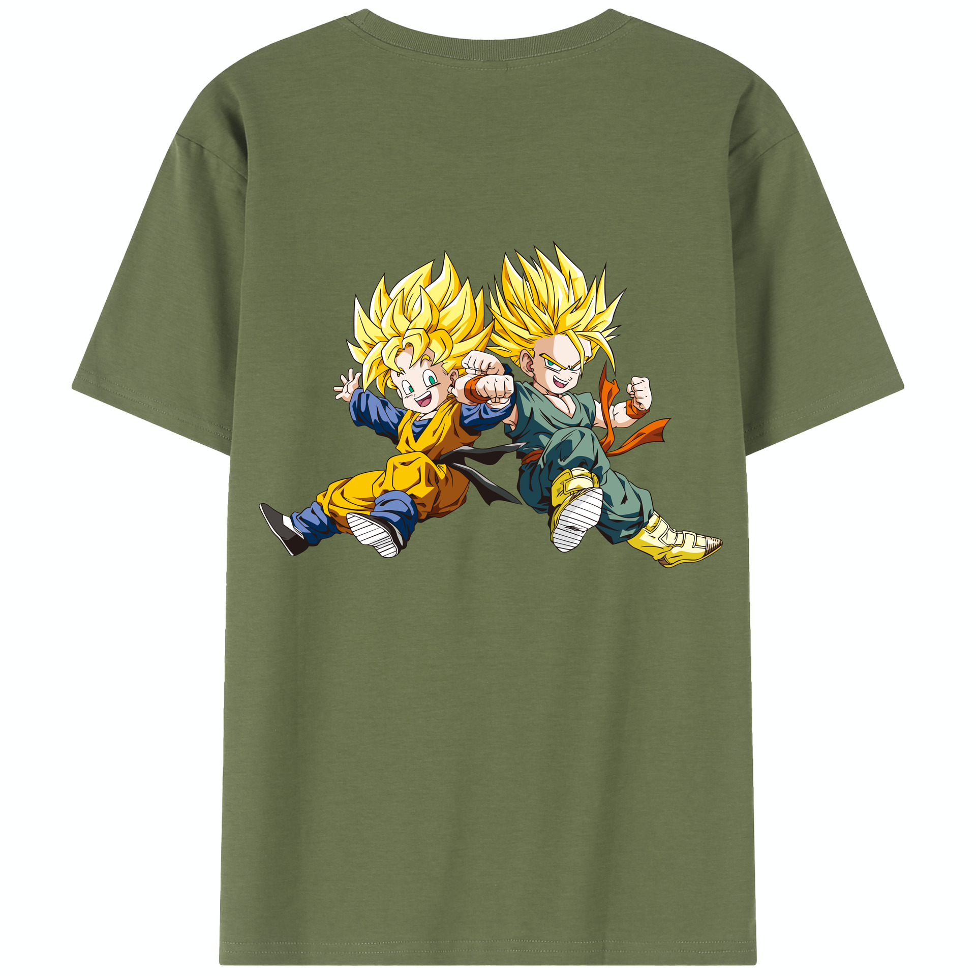 （画像用） ドラゴンボール 孫悟空（そん ごくう）Son Goku カカロット DRAGON BALL Kakarotto 綿100％半袖Tシャツ（背面プリント）